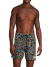 Scotch And Soda Men's Miami Ice Paisley Swim Trunks In Multi