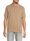 Scotch & Soda Men's Neos Textured Cotton-blend Polo Shirt In Brown