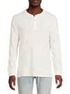 Scotch & Soda Men's Organic Cotton Henley Shirt In White