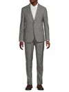 Scotch & Soda Regular Fit Grey Plaid Wool Suit In Gray