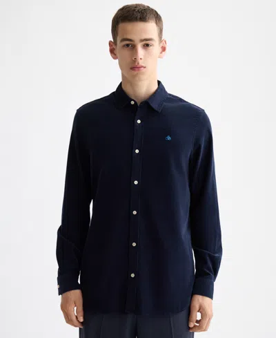 Scotch & Soda Men's Regular Fit Chest Embroidered Shirt In Blue