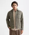 Scotch & Soda Multicolored Tweed Shirt Jacket In Gray