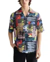 Scotch & Soda Men's Relaxed-fit Allover Patterned Shirt