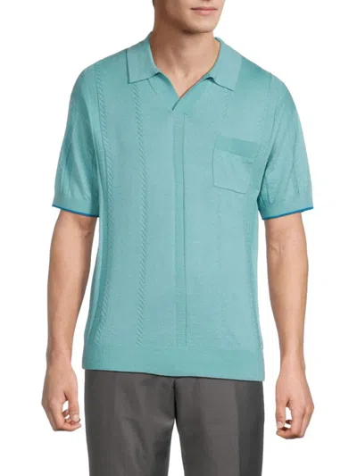Scotch & Soda Men's Relaxed Fit Knit Polo Shirt In Blue