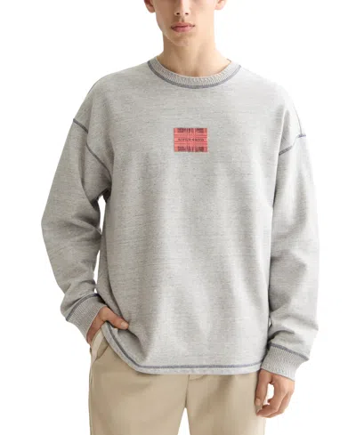 Scotch & Soda Men's Relaxed Fit Long Sleeve Logo Sweatshirt In Gray