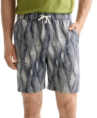 Scotch & Soda Men's Relaxed Fit Marble Print 7.5" Bermuda Shorts In Gray