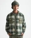Scotch & Soda Relaxed Fit Button Front Shirt Jacket In Green