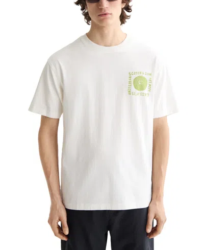 Scotch & Soda Men's Relaxed Fit Short Sleeve Crewneck Logo Graphic T-shirt