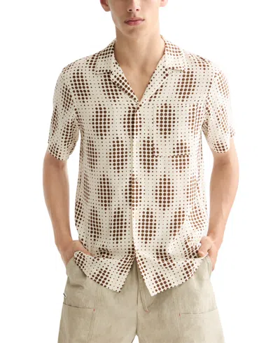 Scotch & Soda Men's Relaxed Fit Short Sleeve Printed Button-front Camp Shirt In Multi