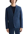 Scotch & Soda Regular Fit Unconstructed Cotton Stretch Seersucker Suit Jacket In Blue