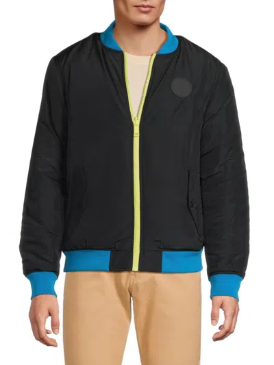 Scotch & Soda Men's Reversible Bomber Jacket In Black