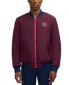 Scotch & Soda Men's Reversible Bomber Jacket In Dark Grape