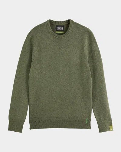 Scotch & Soda Men's Soft Knit Crewneck Sweater In Green