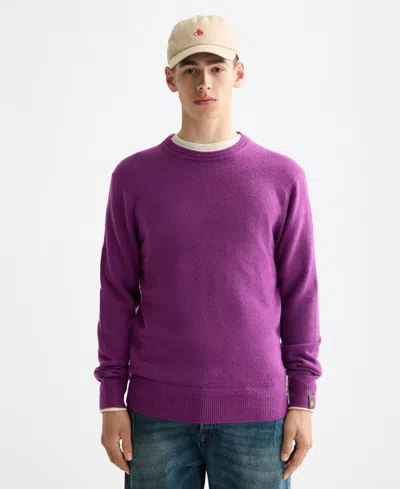 Scotch & Soda Men's Solid Crew Neck Sweater In Pink