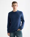 Scotch & Soda Men's Solid Crew Neck Sweater In Blue