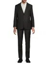 Scotch & Soda Men's Solid Polyester-blend Two-button Contemporary-fit Suit In Black