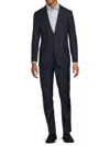 Scotch & Soda Men's Solid Polyester-blend Two-button Contemporary-fit Suit In Blue
