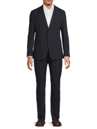 Scotch & Soda Men's Stripe Modern-fit Suit In Black