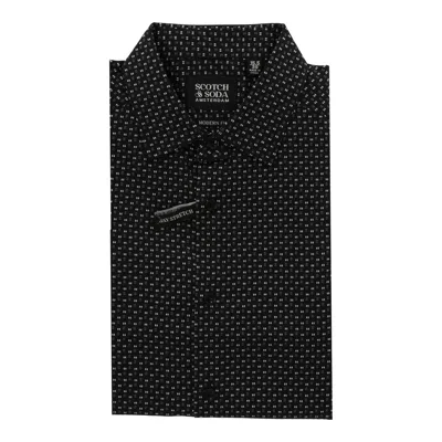 Scotch & Soda Mens Black/grey Dress Shirt