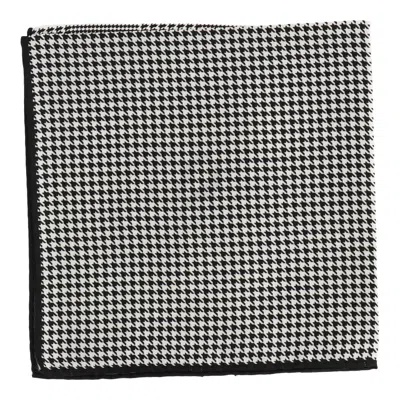 Scotch & Soda Mens Black/white Pocket Square