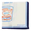 Scotch & Soda Mens Blue Pocket Square In White