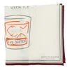 Scotch & Soda Mens Grey/red Pocket Square In Neutral