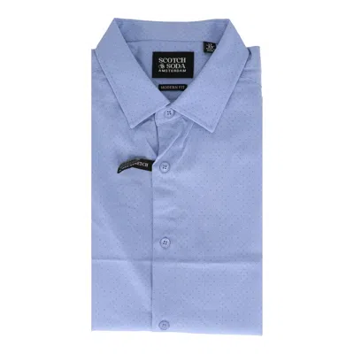 Scotch & Soda Mens Light Blue Dress Shirt