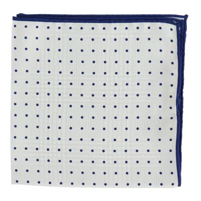 Scotch & Soda Mens Navy/white Pocket Square In Blue