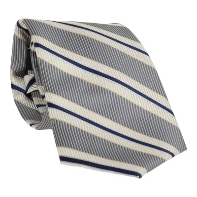 Scotch & Soda Mens Silver/navy Tie
