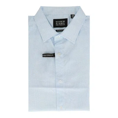 Scotch & Soda Mens White/blue Dress Shirt