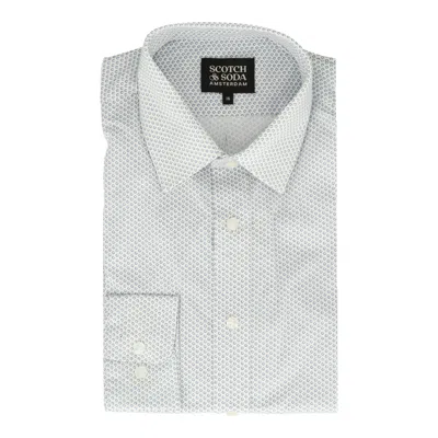 Scotch & Soda Mens White/blue Dress Shirt