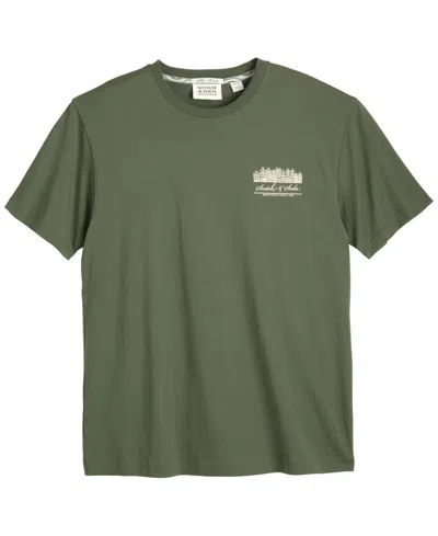 Scotch & Soda Men'sâ Amsterdam Graphic Short Sleeve T-shirt In Green