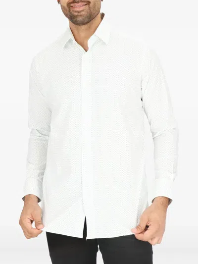 Scotch & Soda Micro-dot Dress Shirt In White