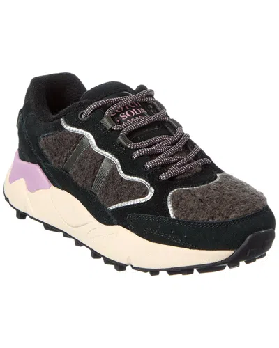 Scotch & Soda Mount Suede Sneaker In Black
