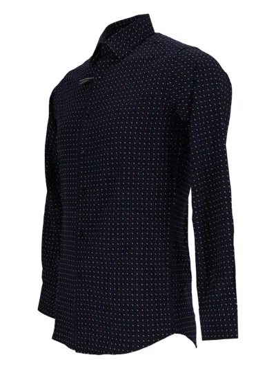 Scotch & Soda Multi-pattern Cotton Shirt In Blue