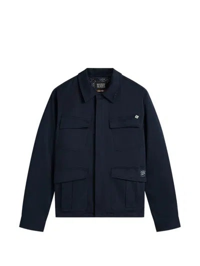 Scotch & Soda Multi-pocket Cotton Jacket In Blue