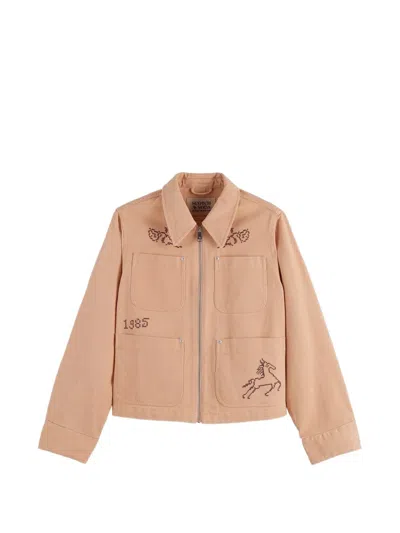 Scotch & Soda 자수 재킷 In Neutral