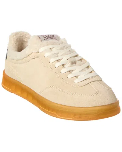 Scotch & Soda Nixie Suede Sneaker In White