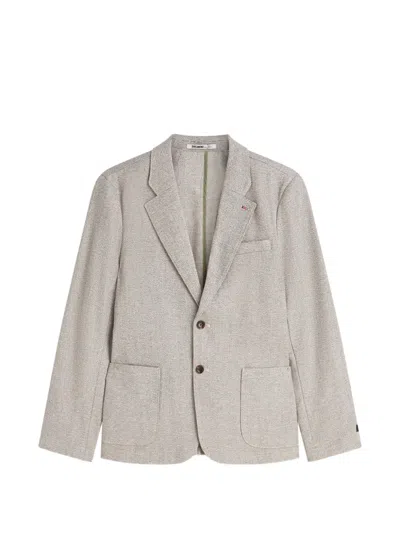 Scotch & Soda Notch-lapel Single-breasted Blazer In Gray