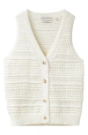 Scotch & Soda Open Knit Vest In White