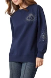 Scotch & Soda Oversize Graphic Sweatshirt In Blue