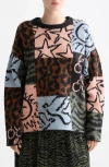 Scotch & Soda Oversize Jacquard Pullover Sweater In Multi