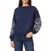 Scotch & Soda Oversize Side Vent Sweatshirt In Blue