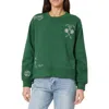 Scotch & Soda Oversize Side Vent Sweatshirt In Green