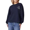 Scotch & Soda Oversize Side Vent Sweatshirt In Blue