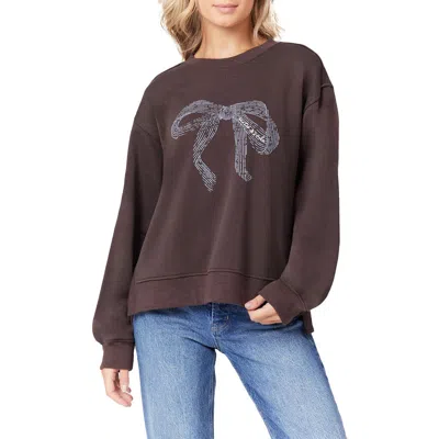 Scotch & Soda Oversize Side Vent Sweatshirt In Brown