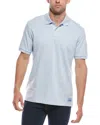 Scotch & Soda Panel Washed Slub Polo Shirt In Blue