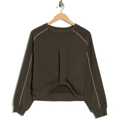 Scotch & Soda Piped Crewneck Sweatshirt In Gray