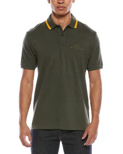 Scotch & Soda Pique Polo Shirt In Green