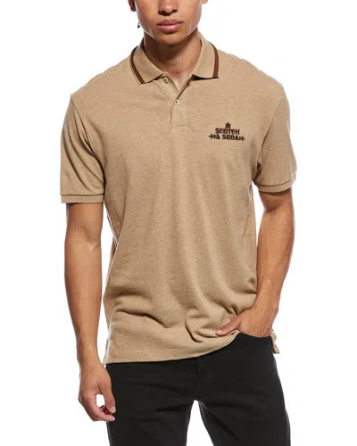 Scotch & Soda Pique Polo Shirt In Animal Print